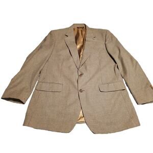 Vintage Brooks Brothers Houndstooth Wool Blazer Jacket Made in the USA 43L